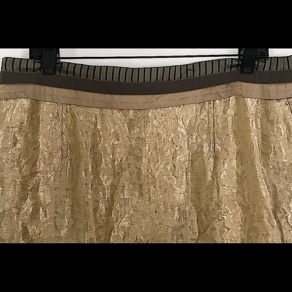 Philosophy Di Alberta Ferretti Gold Brocade Skirt - Picture 8 of 9